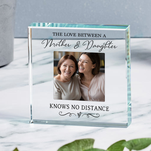 The Love Between Mother and Daughter Photo Glass Token Keepsake Gift