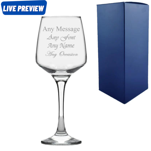Engraved 14oz Tallo Red Wine Glass