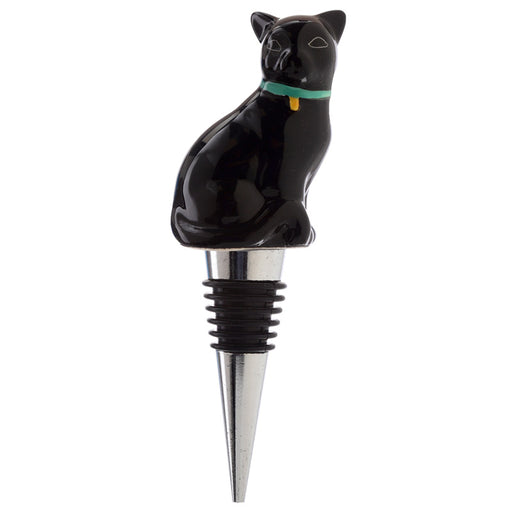 Ceramic Black Cat Bottle Stopper