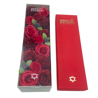 Exquisite Soap Flower Bouquet Long Gift Box - Classic Red Roses