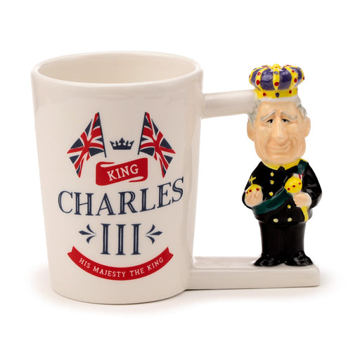 King Charles III Ceramic Shaped Handle Mug