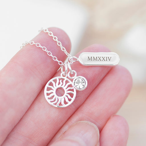 Personalised Eternal Sun Charms Necklace