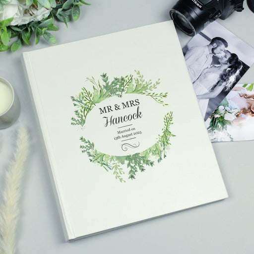 Personalised Fresh Botanical Traditional Wedding Photo Album