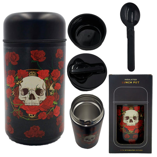Skull & Roses Insulated Lunch Pot