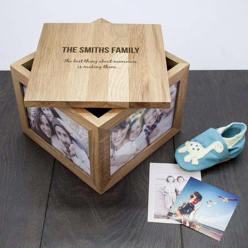 Personalised The Best Thing About Memories Are Making Them Family Photo Frame Box - Myhappymoments.co.uk