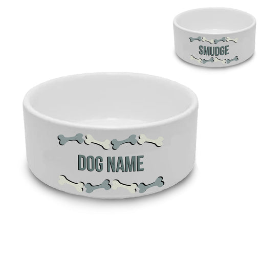 Personalised Dog Bowl with Bone Design Image 1