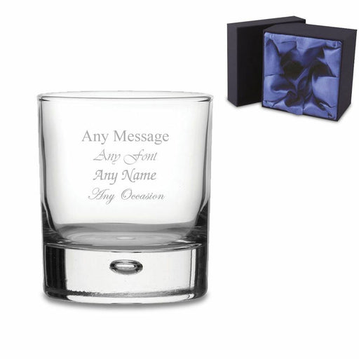 Engraved Bubble Whisky Tumbler with Premium Satin Lined Gift Box Image 1