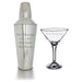 Engraved Cocktail Shaker with Strainer and Martini Glass Image 2