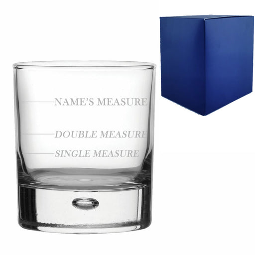 Engraved Name's Measurement Whisky Glass Image 1
