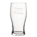 Happy 90th Birthday Modern Design - Engraved Novelty Tulip Pint Glass Image 2