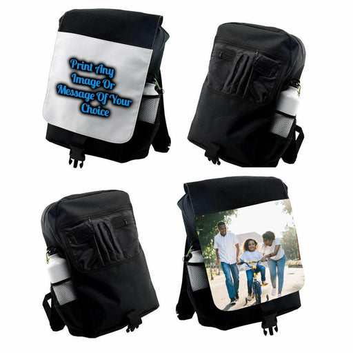 Personalised Printed Black Adult Backpack Image 1