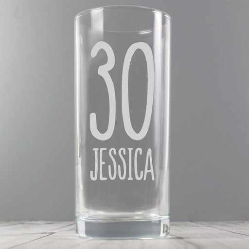Personalised 30th Birthday Hi-Ball Glass