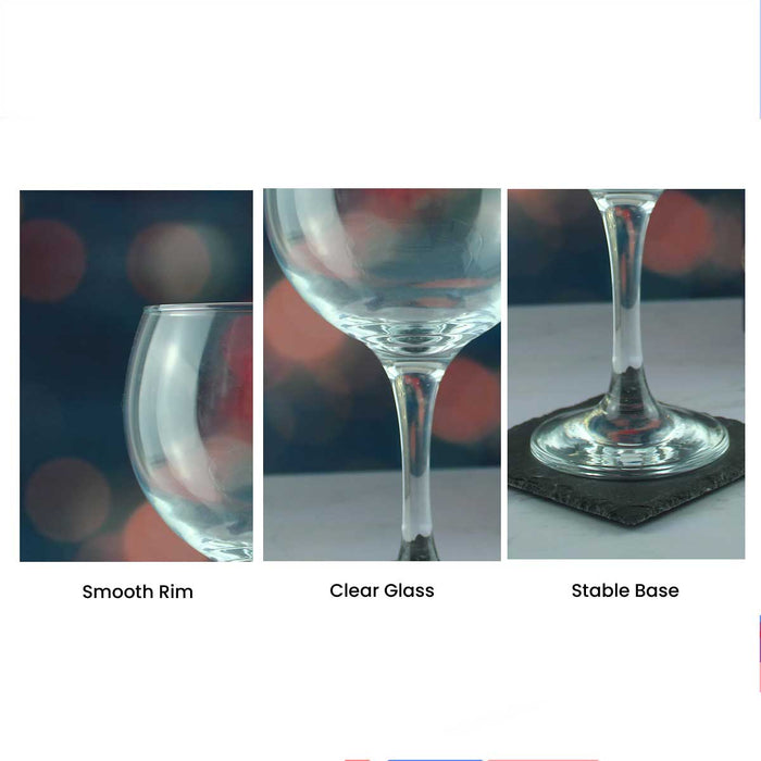 Happy 50th Birthday Modern Design - Engraved Novelty Gin Balloon Cocktail Glass Image 4
