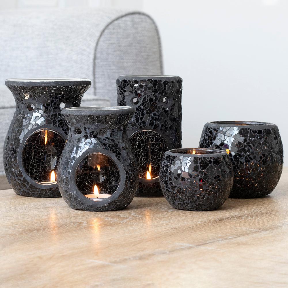 Crackle Glass Candle Holders & Oil Burners