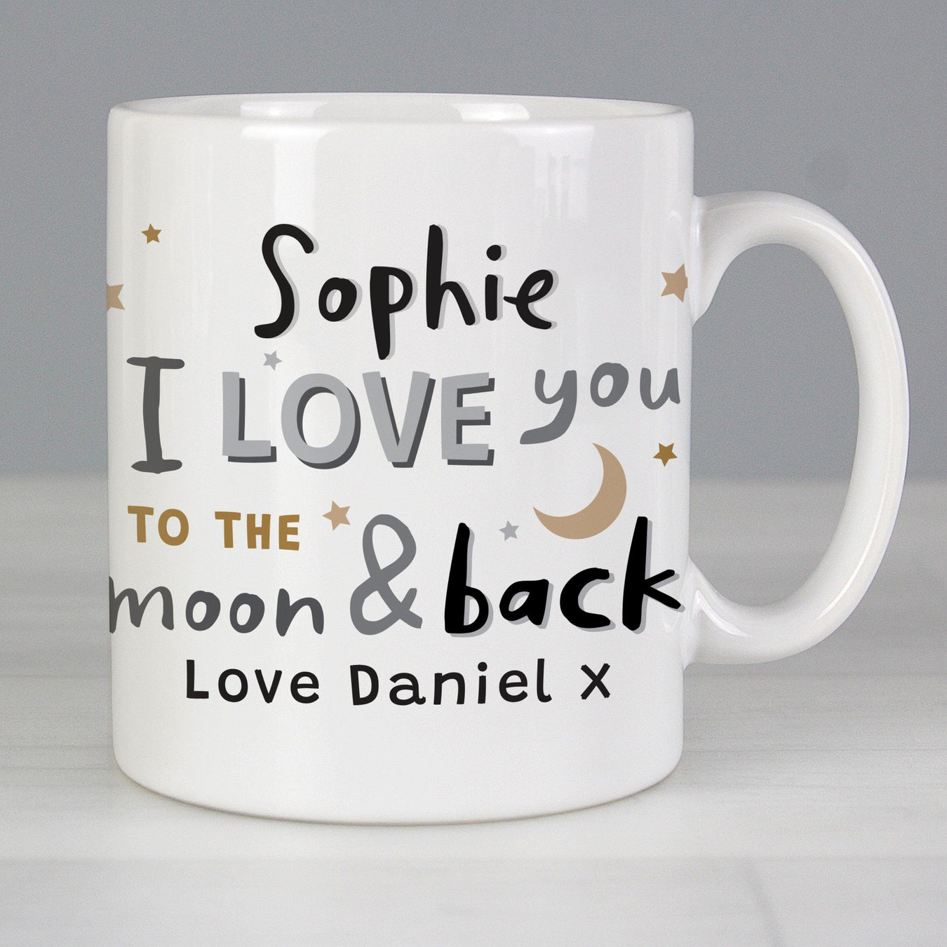 Personalised Love You To The Moon and Back Mugs | Photo Frames | Signs