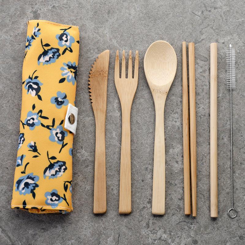 100% Natural Bamboo Cutlery 6 Piece Sets