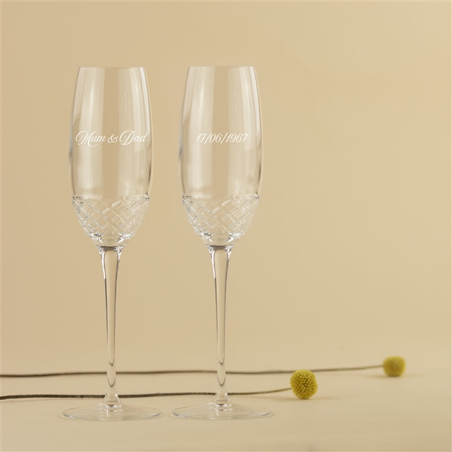 Personalised Champagne Flutes | Engraved Champagne Flute Glasses