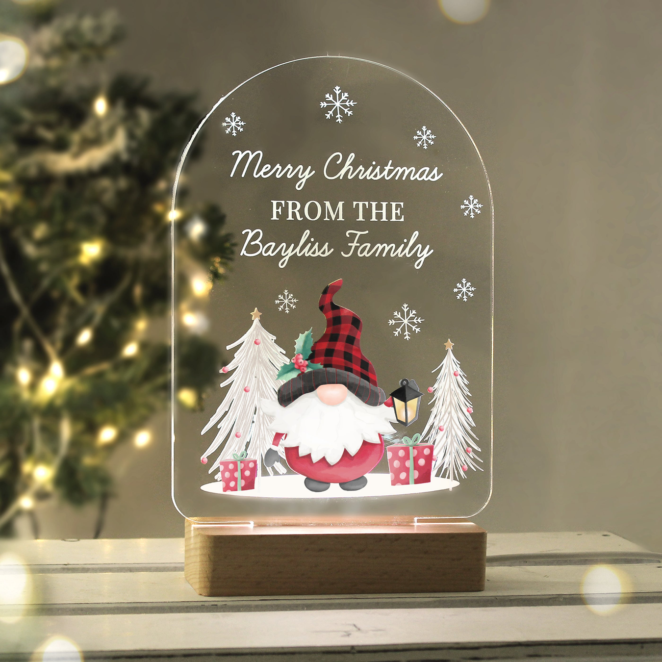 Personalised Christmas Led Light Decorations 