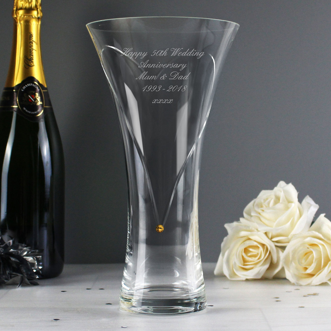 Engraved 50th Golden Wedding Anniversary Gifts | Personalised