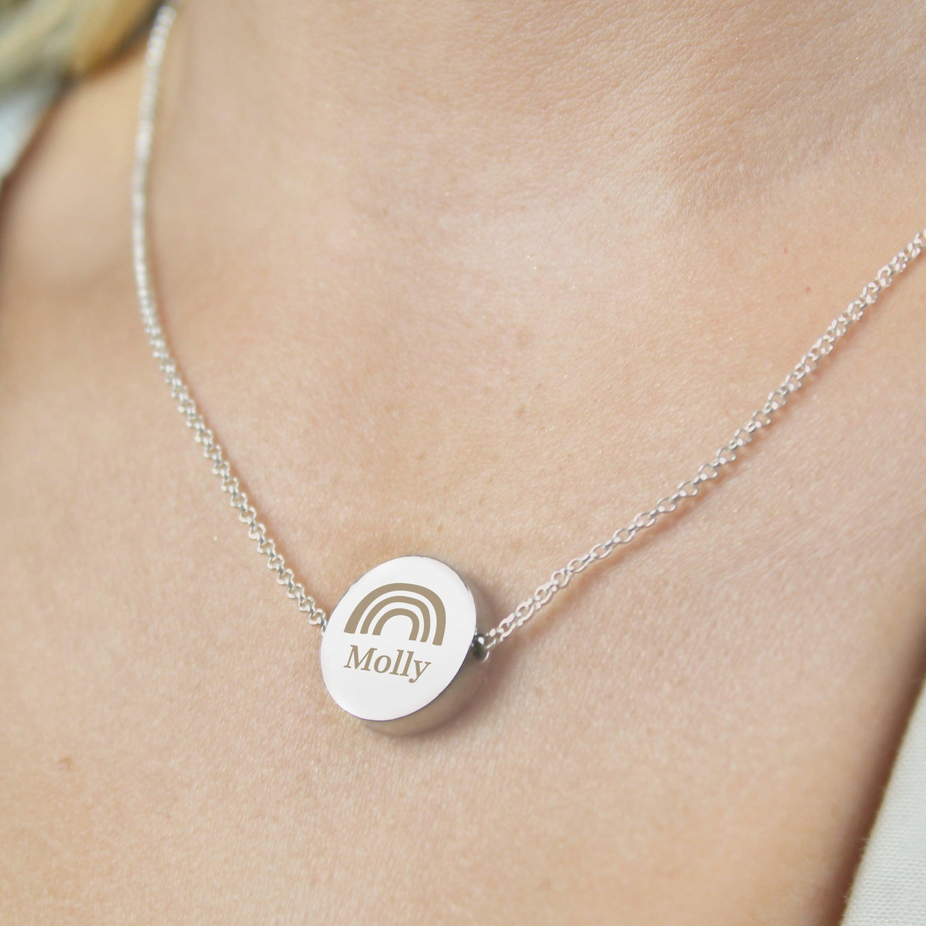 Personalised Disc Necklaces | Silver | Rose Gold | Gold