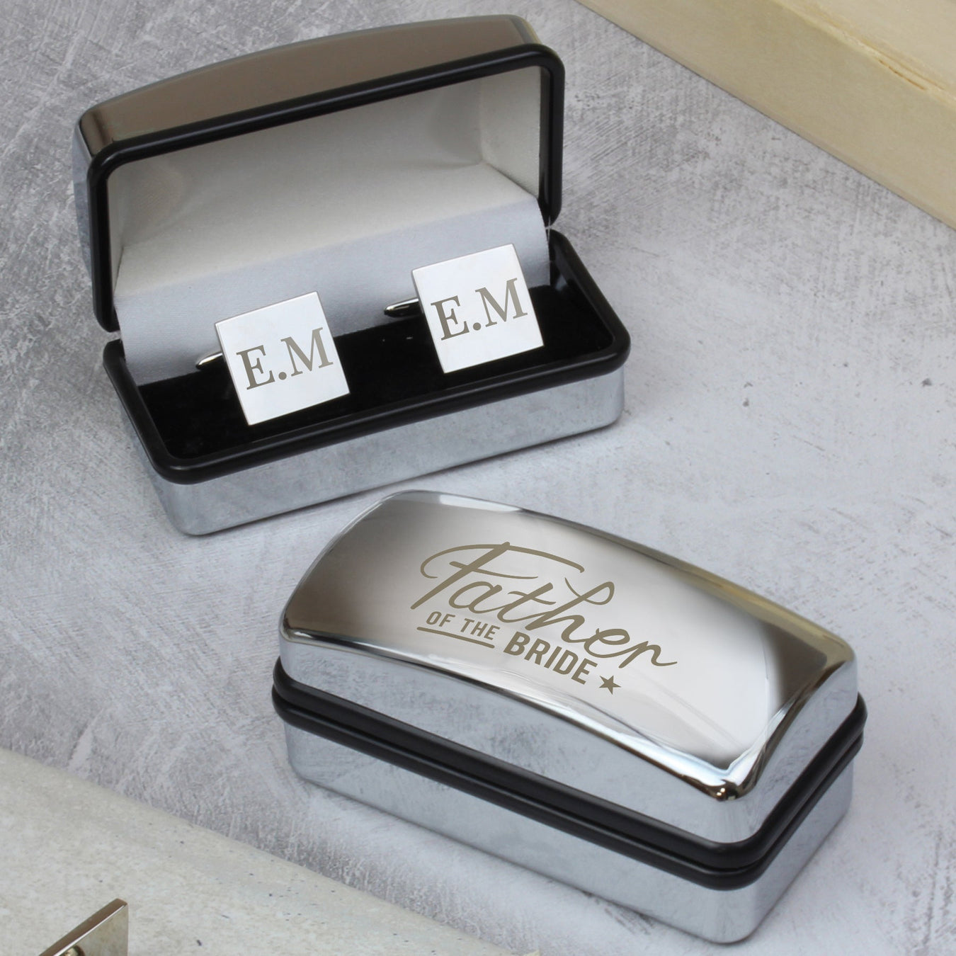 Engraved Father Of The Bride Cufflinks