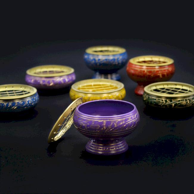 Chakra Charcoal Incense Burner Jars