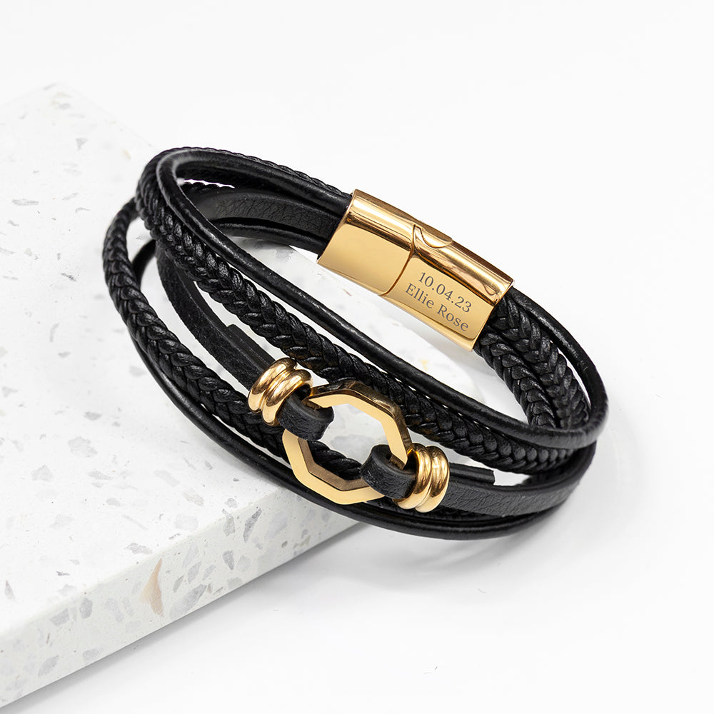 Personalised Men's Leather Bracelets