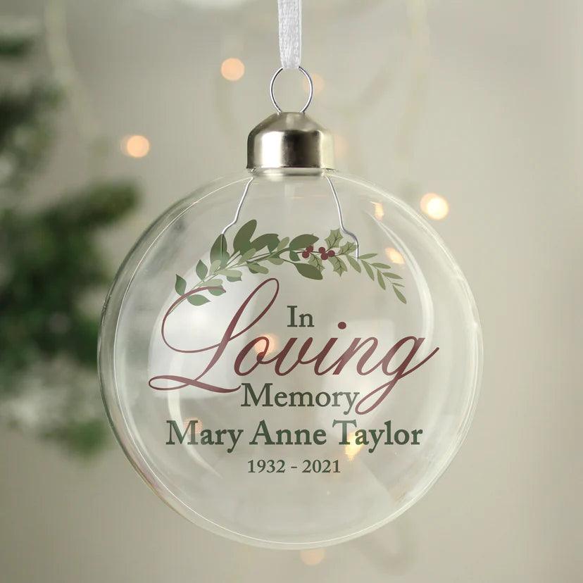 Personalised Christmas Memorial Decorations - Baubles - Ornaments 