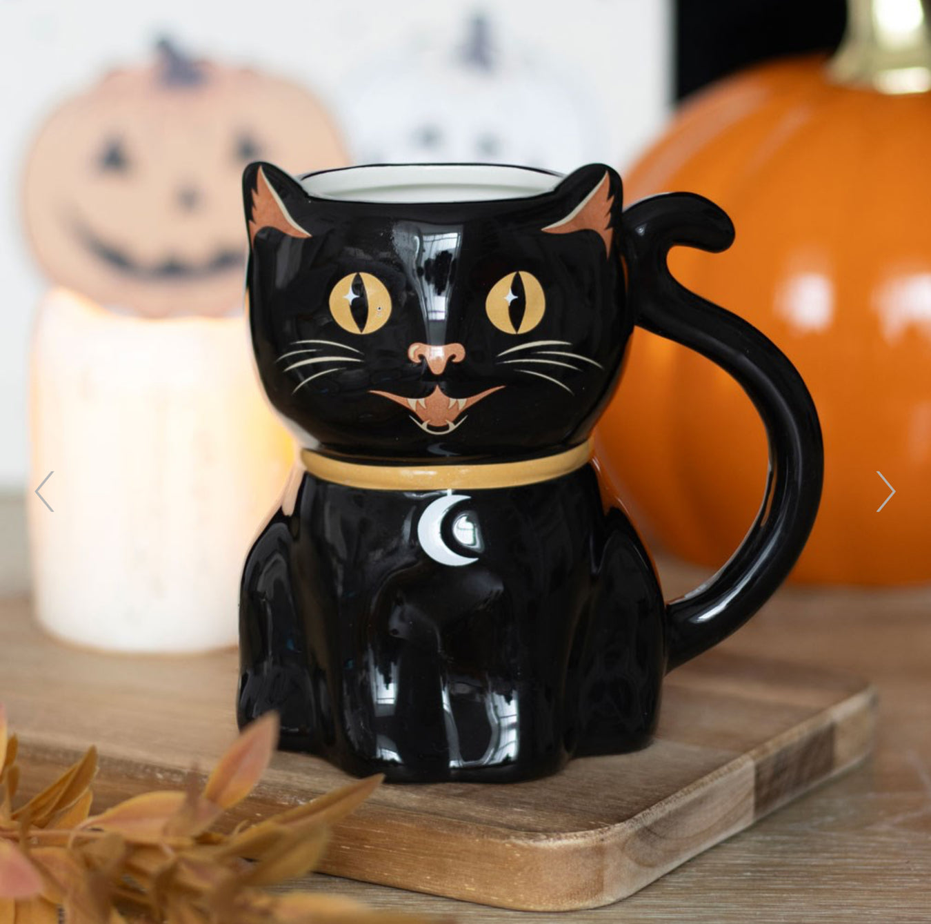 Halloween Black Cat Theme Home Decor