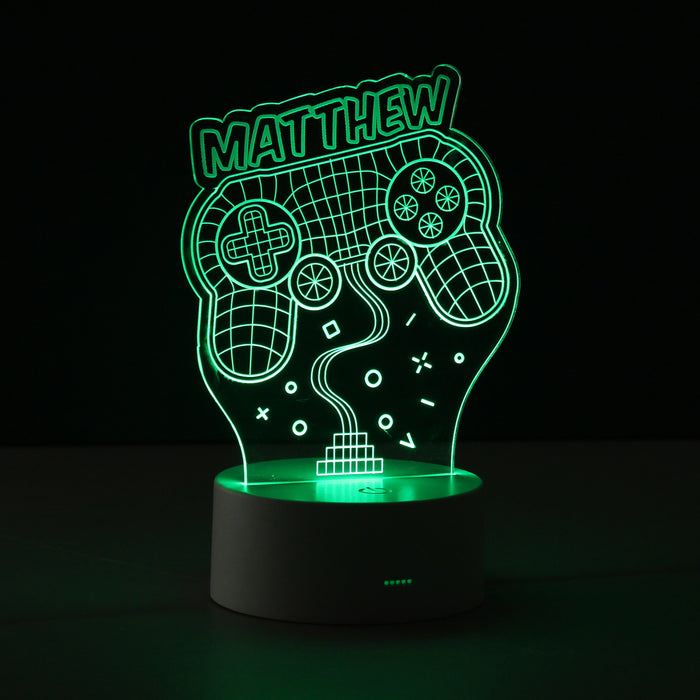 Personalised Name Gaming LED Colour Changing Light