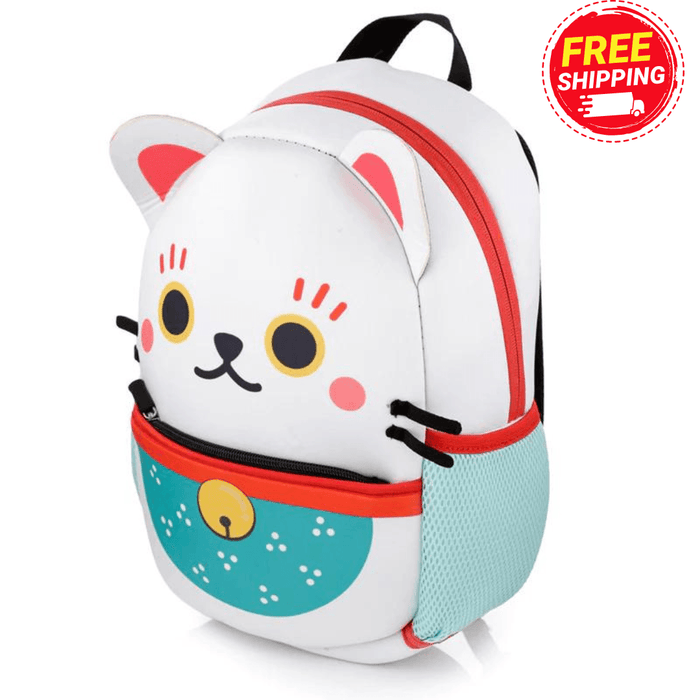 Maneki Neko Lucky Cat Neoprene Rucksack Backpack