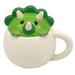 Peeping Lid Ceramic Lidded Animal Mug - Green Dinosaur