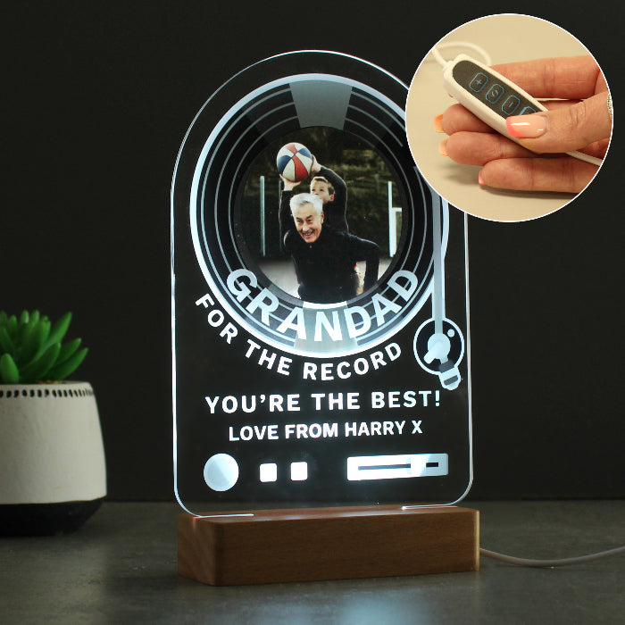 Personalised For The Record You’re The Best Photo Upload LED Light