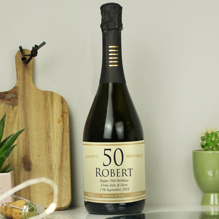Personalised Birthday Prosecco Bottle