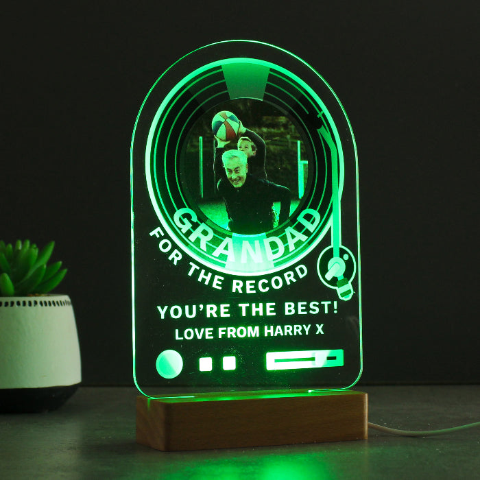 Personalised For The Record You’re The Best Photo Upload LED Light