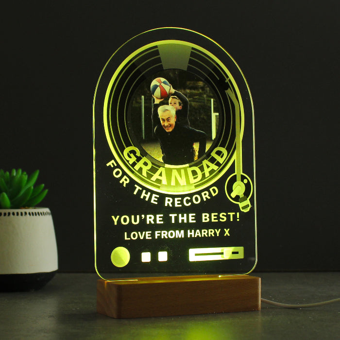 Personalised For The Record You’re The Best Photo Upload LED Light
