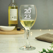 Engraved Class of Graduation Wine Glass