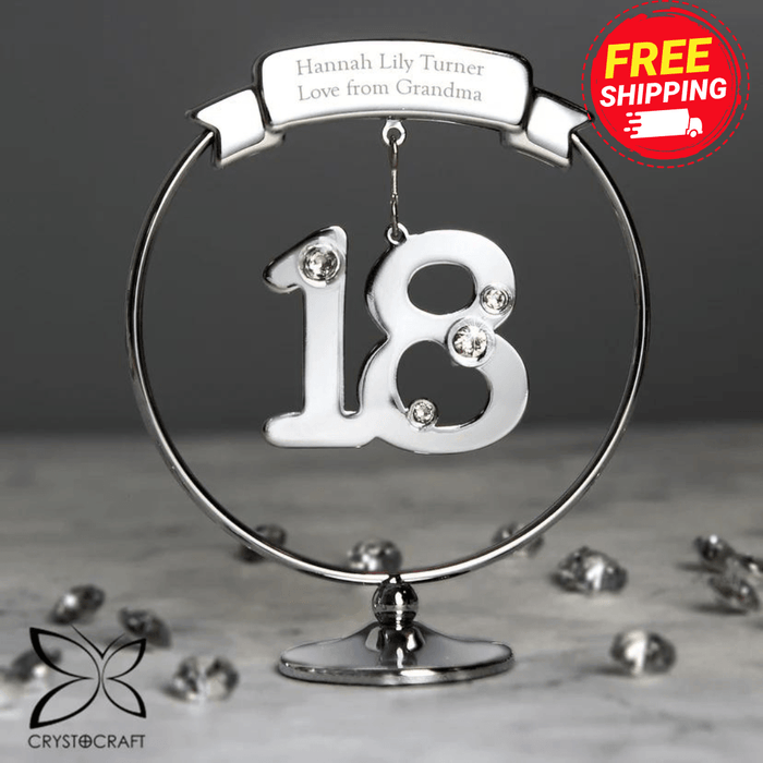 Personalised Crystocraft 18th Birthday Ornament