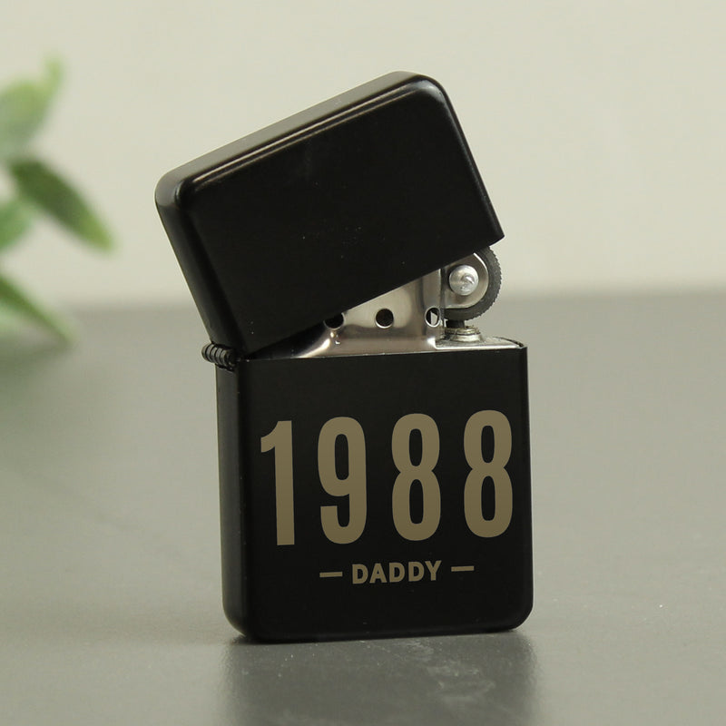 Personalised Birthday Black Lighter