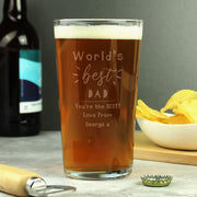 Personalised World's Best Dad Pint Glass