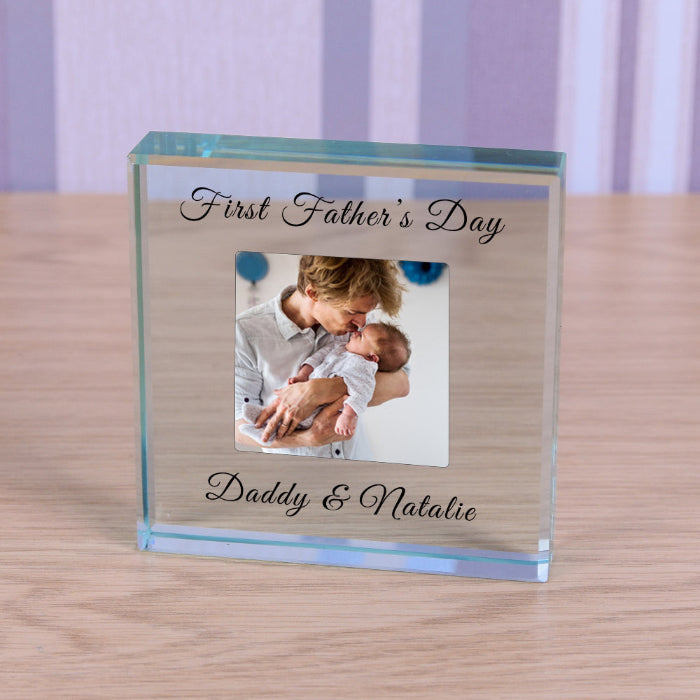 First Father’s Day Photo Gift Plaque - Daddy &
