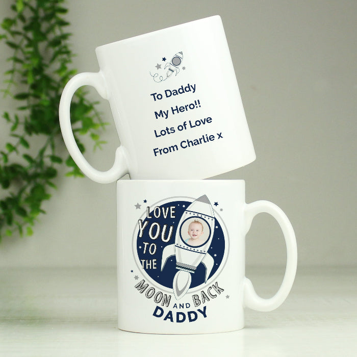 Personalised Love You To The Moon & Back Photo Upload Mug