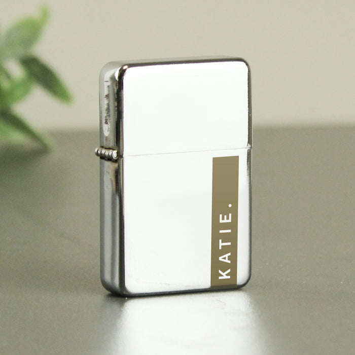 Personalised Name Silver Lighter