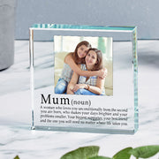 Definition of a Mum Photo Gift Plaque