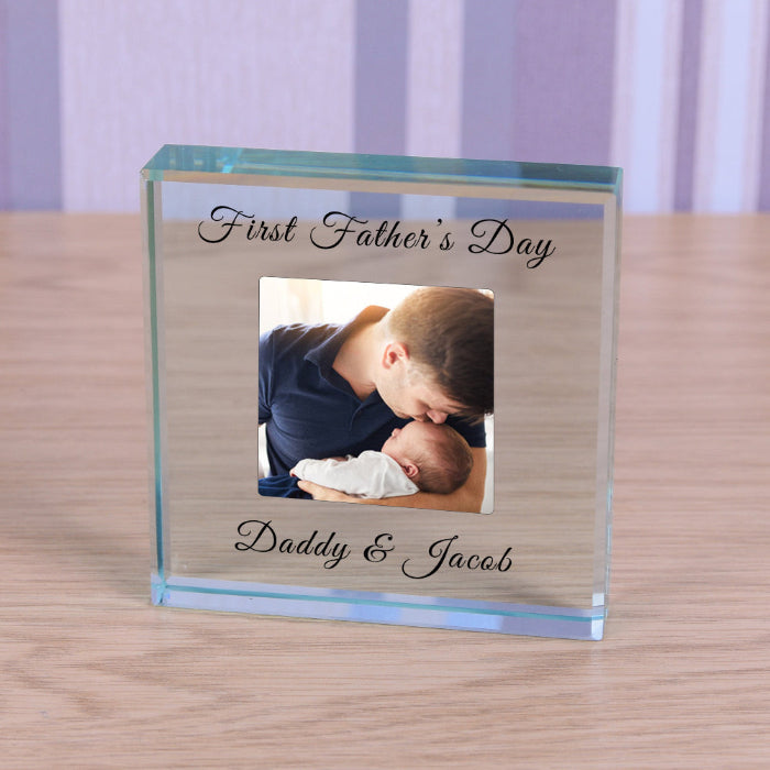 First Father’s Day Photo Gift Plaque - Daddy &