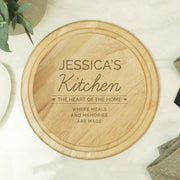 Engraved Kitchen Heart of the Home Wooden Chopping Board