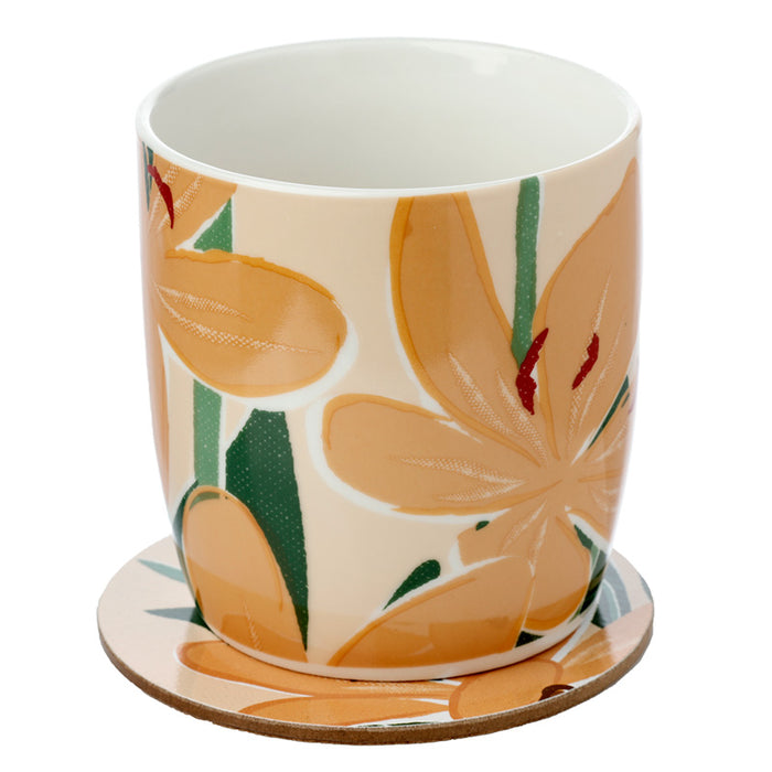 Florens Hesperantha Porcelain Mug & Coaster Set