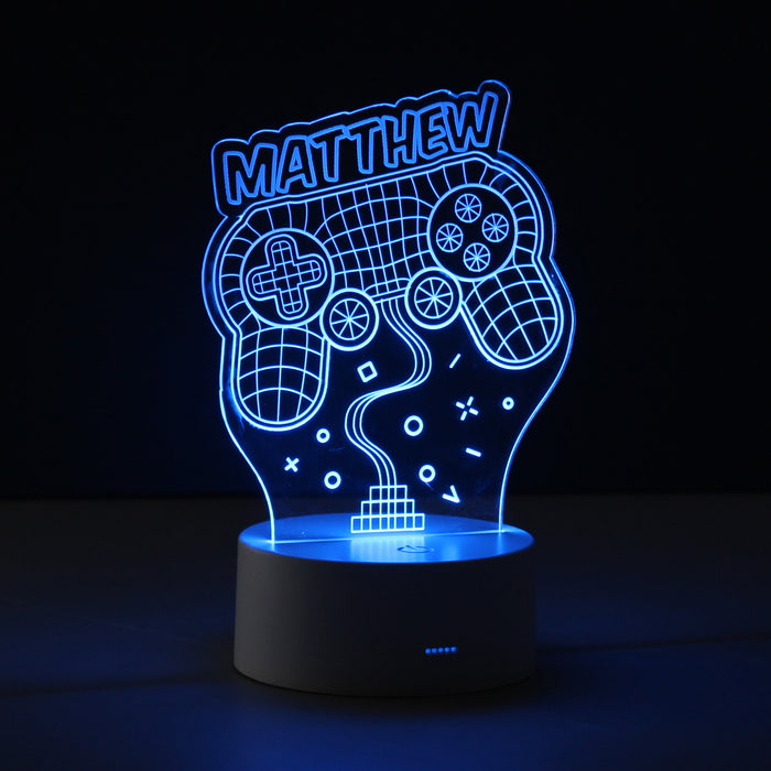 Personalised Name Gaming LED Colour Changing Light