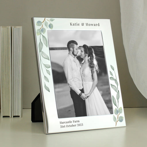 Personalised Botanical Wedding Photo Frame