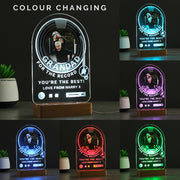 Personalised For The Record You’re The Best Photo Upload LED Light